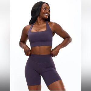 Buffbunny NWT Poshknit Scrunch Short 7" in Purple Shadow 👾 | Large